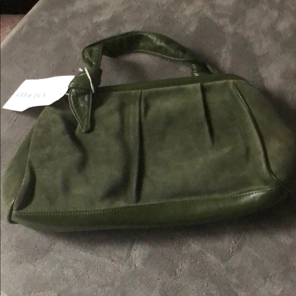 Green Suede Handbag